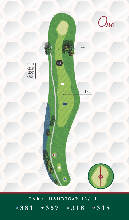 Chesapeake Golf Club Hole 1 Map