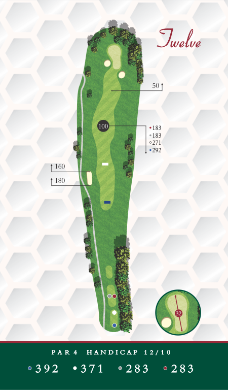 Course Map Chesapeake Golf Club Hole 12