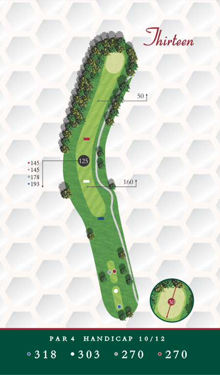 Course Map Chesapeake Golf Club Hole 13