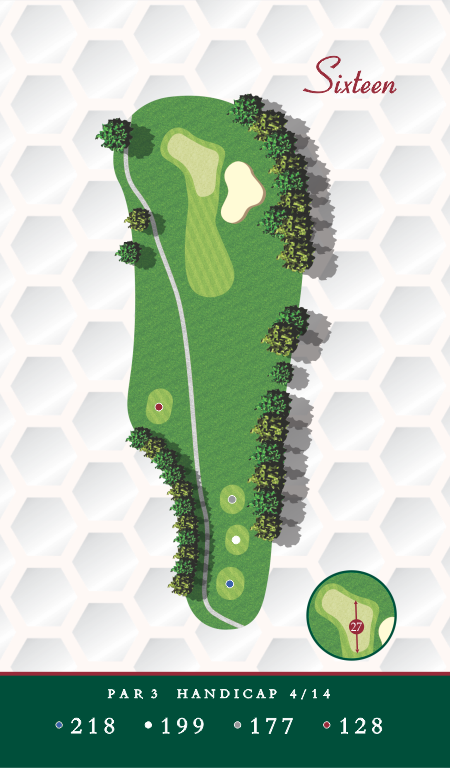 Course Map Hole 16 Chesapeake Golf Club