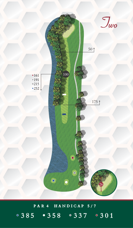 Chesapeake Golf Club Hole 2 Map